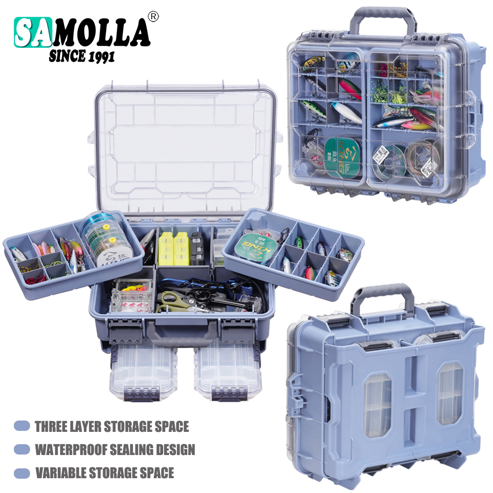Fishing Kayak Crate - サカローラ-ポータブル釣り道具箱、大容量、多機能、防水餌アクセサリー、屋外キャンプ収納