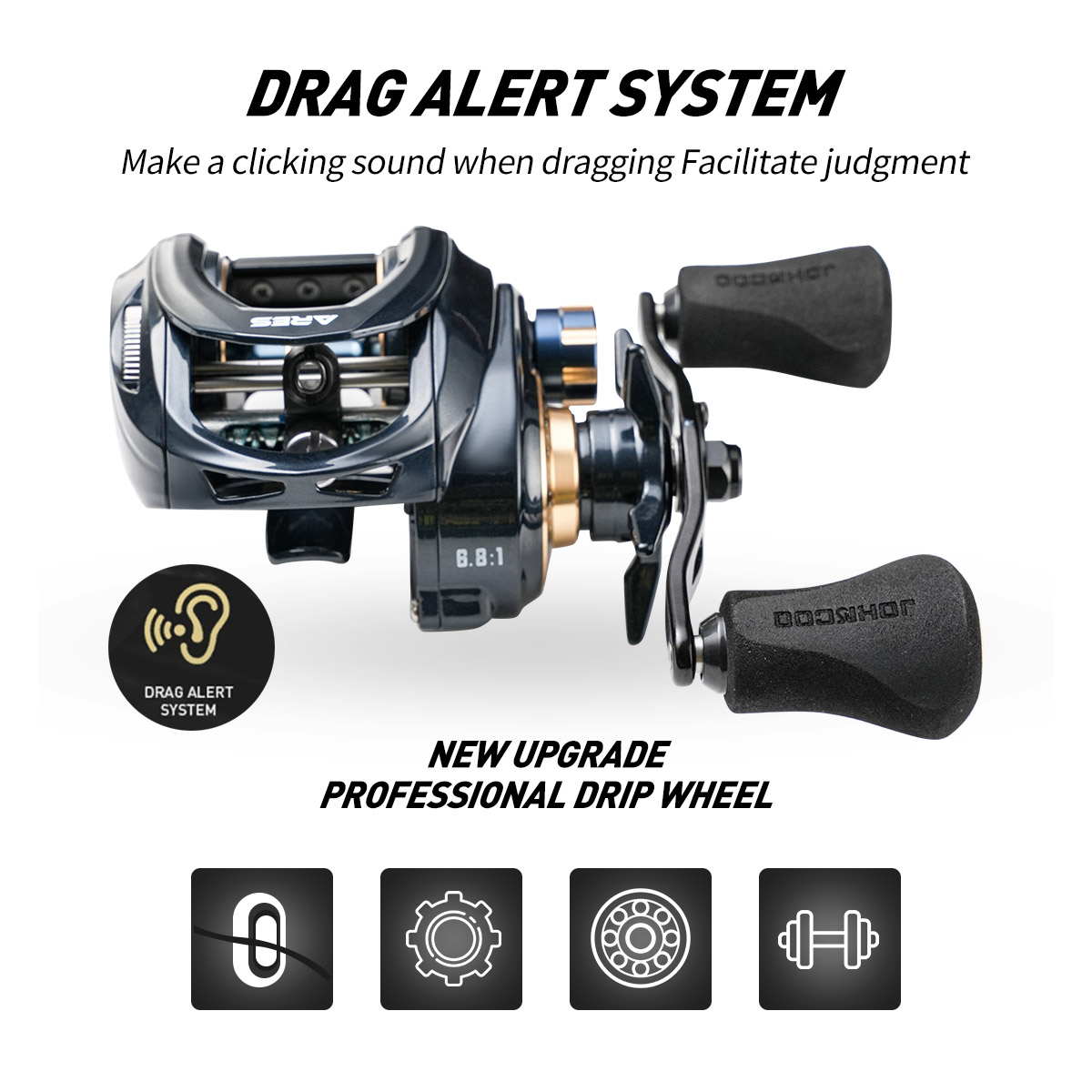 ベイトキャスティングリールメタルボディ15kg最大抗力8 + - Abu Garcia Reel Max のレビューと価格
